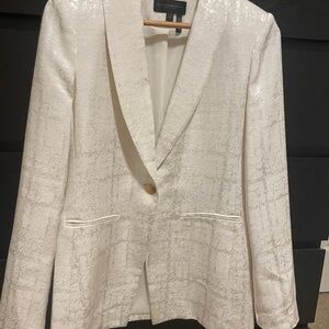 Donna Karan Shimmering White Blazer